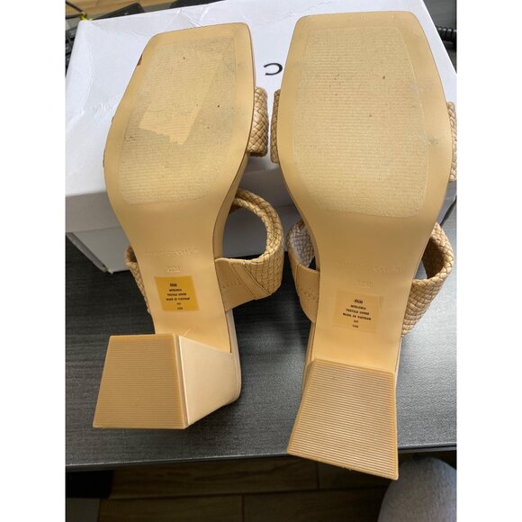 Marc Fisher Womens Eloria Block Heel Dress Sandals Brown Size 8.5M Defected - Picture 4 of 4